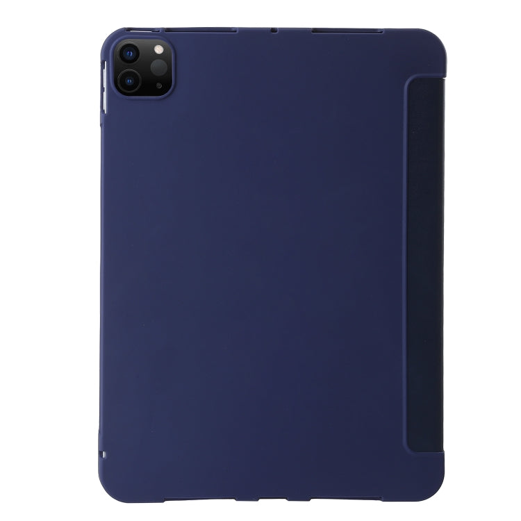 For iPad Pro 11 2024 TPU Deformation Flip Leather Tablet Case with Holder(Dark Blue) - iPad Pro 11 2024 Cases by buy2fix | Online Shopping UK | buy2fix