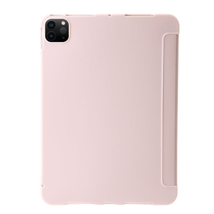 For iPad Pro 11 2025 / 2024 TPU Deformation Flip Leather Tablet Case with Holder(Light Pink) by buy2fix