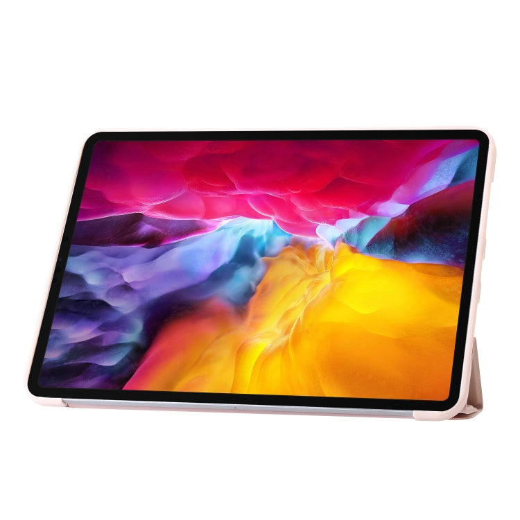 For iPad Pro 11 2025 / 2024 TPU Deformation Flip Leather Tablet Case with Holder(Light Pink) by buy2fix