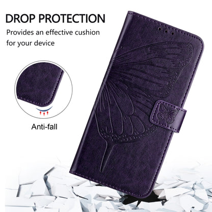 For Nothing CMF Phone 1 Embossed Butterfly Leather Phone Case(Dark Purple) - More Brand by buy2fix | Online Shopping UK | buy2fix