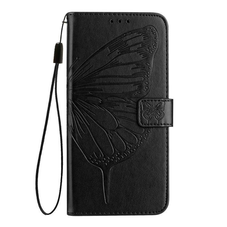 For OnePlus 12 5G Global Embossed Butterfly Leather Phone Case(Black) by buy2fix