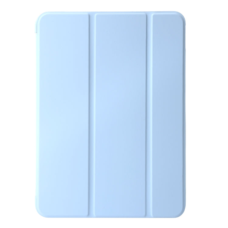 For iPad Air 13 2024 Three-fold Holder Flip Tablet Leather Case(Sky Blue) - iPad Air 13 2024 Cases by buy2fix | Online Shopping UK | buy2fix