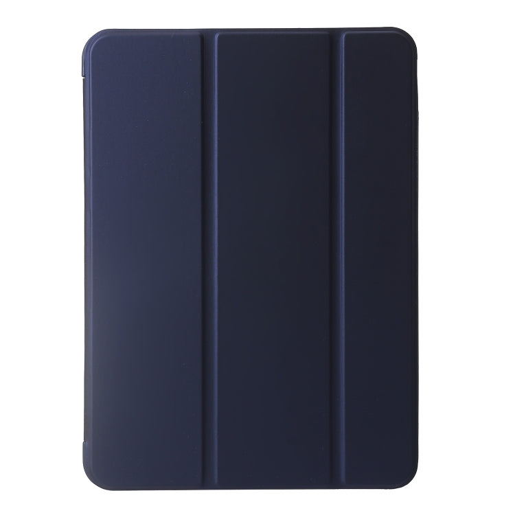 For iPad Pro 11 2025 / 2024 Three-fold Holder Flip Tablet Leather Case(Dark Blue) by buy2fix