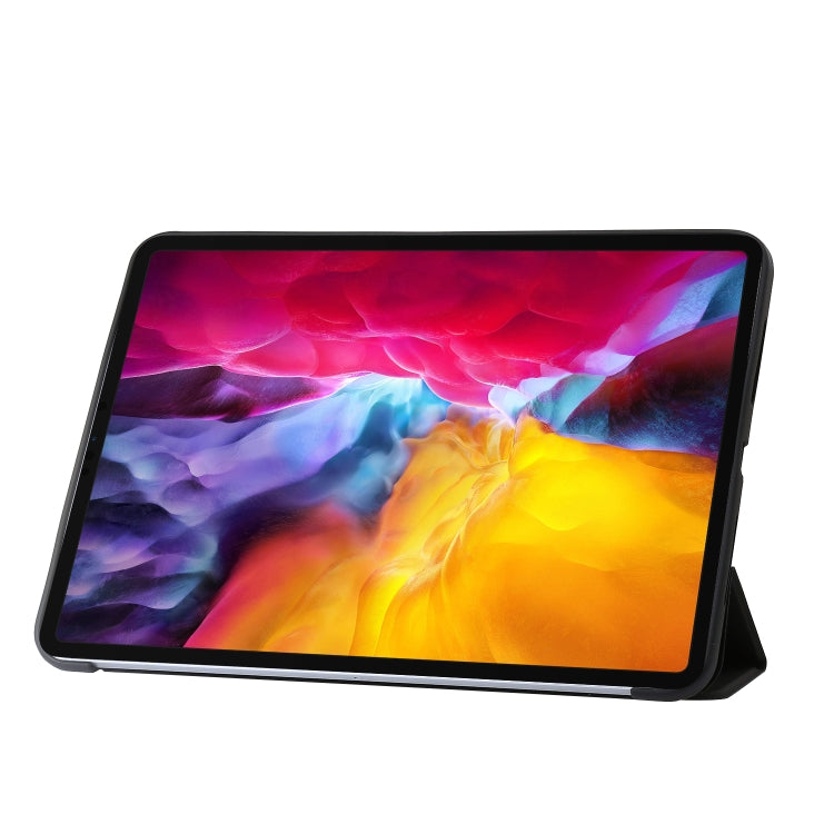 For iPad Pro 11 2025 / 2024 Three-fold Holder Flip Tablet Leather Case(Black) by buy2fix