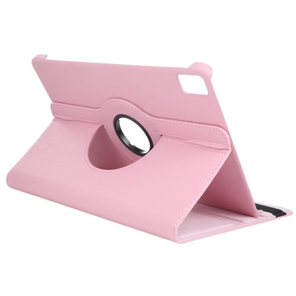 For iPad Pro 13 2024 360 Degree Rotation Litchi Texture Leather Tablet Case with Holder(Pink) - iPad Pro 13 2024 Cases by buy2fix | Online Shopping UK | buy2fix