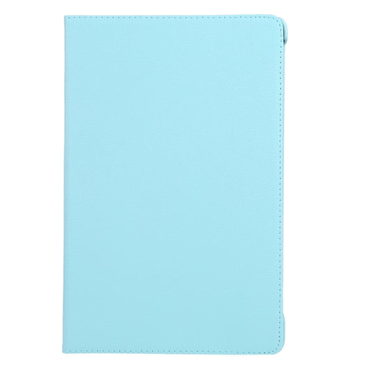 For iPad Air 13 2025 / 2024 360 Degree Rotation Litchi Texture Leather Tablet Case with Holder(Sky Blue) by buy2fix