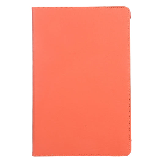 For iPad Air 13 2025 / 2024 360 Degree Rotation Litchi Texture Leather Tablet Case with Holder(Orange) by buy2fix