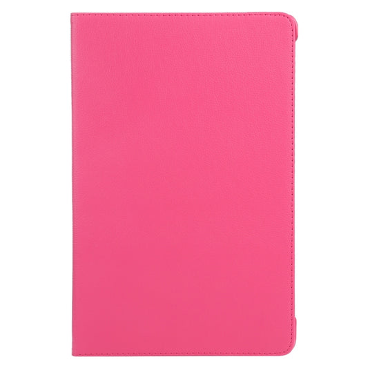 For iPad Air 13 2025 / 2024 360 Degree Rotation Litchi Texture Leather Tablet Case with Holder(Rose Red) by buy2fix