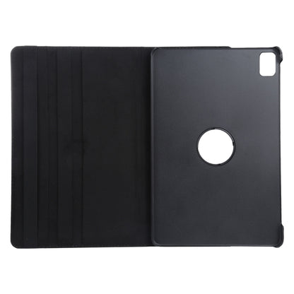 For iPad Air 13 2024 360 Degree Rotation Litchi Texture Leather Tablet Case with Holder(Black) - iPad Air 13 2024 Cases by buy2fix | Online Shopping UK | buy2fix