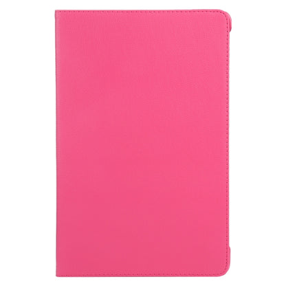 For iPad Air 11 2024 360 Degree Rotation Litchi Texture Leather Tablet Case with Holder(Rose Red) - iPad Air 11 2024 Cases by buy2fix | Online Shopping UK | buy2fix