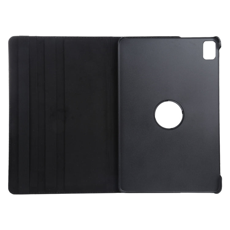 For iPad Pro 11 2024 360 Degree Rotation Litchi Texture Leather Tablet Case with Holder(Black) - iPad Pro 11 2024 Cases by buy2fix | Online Shopping UK | buy2fix