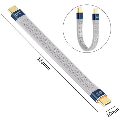 240W 40Gbps USB-C / Type-C to Type-C Flexible FPC Charging Data Cable, Length: 13.3cm(Grey) by buy2fix