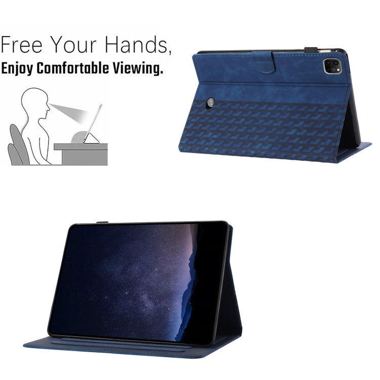 For iPad Pro 11 2022 / Air 10.9 2022 Building Blocks Embossed Leather Smart Tablet Case(Blue) - iPad Pro 11 (2022/2021) Cases by buy2fix | Online Shopping UK | buy2fix