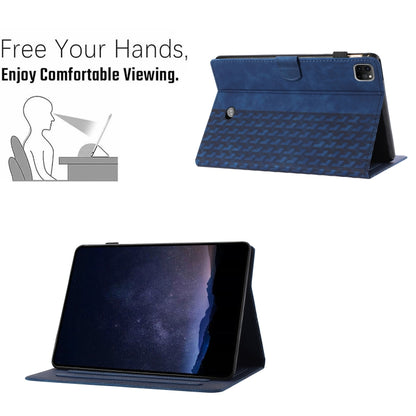 For iPad Pro 11 2022 / Air 10.9 2022 Building Blocks Embossed Leather Smart Tablet Case(Blue) - iPad Pro 11 (2022/2021) Cases by buy2fix | Online Shopping UK | buy2fix