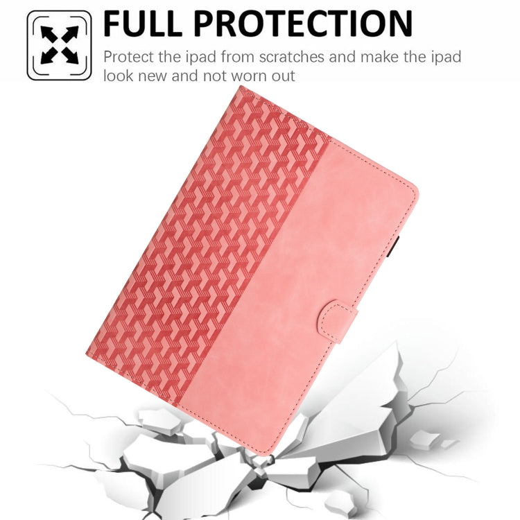 For iPad Pro 11 2022 / Air 10.9 2022 Building Blocks Embossed Leather Smart Tablet Case(Pink) - iPad Pro 11 (2022/2021) Cases by buy2fix | Online Shopping UK | buy2fix