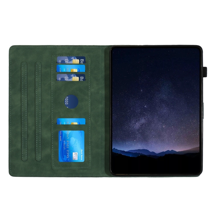 For iPad Pro 11 2022 / Air 10.9 2022 Building Blocks Embossed Leather Smart Tablet Case(Green) - iPad Pro 11 (2022/2021) Cases by buy2fix | Online Shopping UK | buy2fix