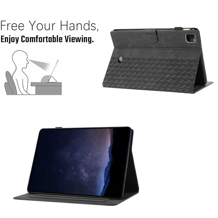 For iPad Pro 11 2022 / Air 10.9 2022 Building Blocks Embossed Leather Smart Tablet Case(Black) - iPad Pro 11 (2022/2021) Cases by buy2fix | Online Shopping UK | buy2fix