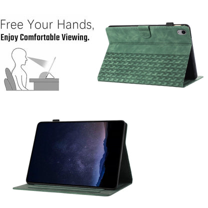 For iPad 2025 / 2022 Building Blocks Embossed Leather Smart Tablet Case(Green) - iPad 2025 / 2022 Cases by buy2fix | Online Shopping UK | buy2fix