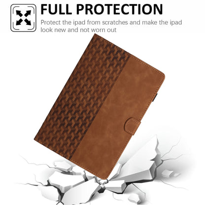 For iPad 10.2 2021 / Air 10.5 Building Blocks Embossed Leather Smart Tablet Case(Brown) - iPad 10.2 Cases by buy2fix | Online Shopping UK | buy2fix