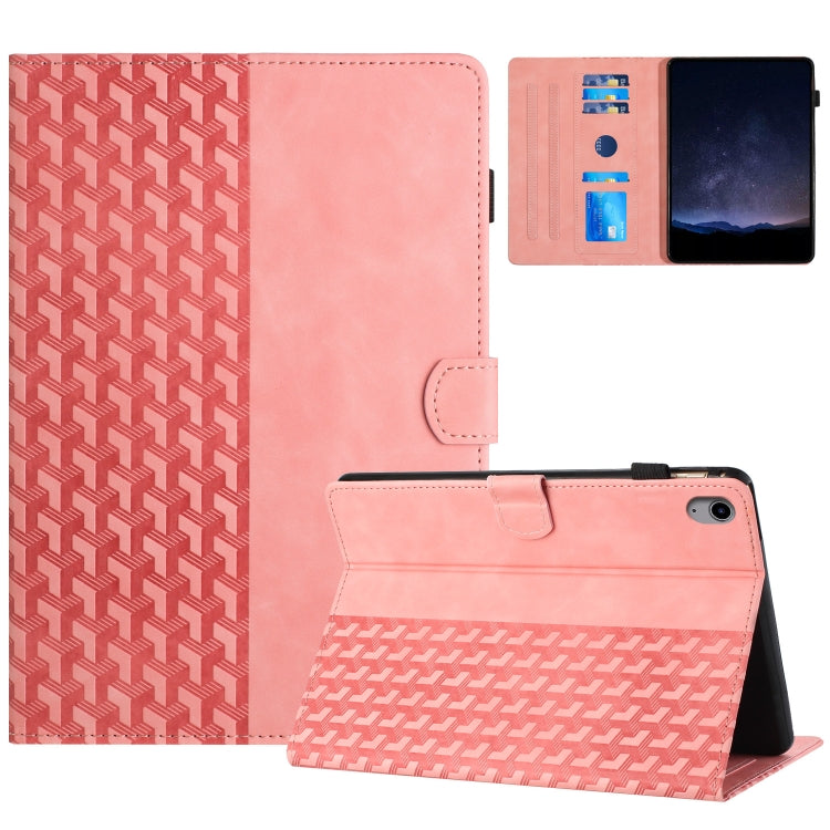 For iPad mini 6 / mini 2024 Building Blocks Embossed Leather Smart Tablet Case(Pink) - iPad mini 2024 Cases by buy2fix | Online Shopping UK | buy2fix