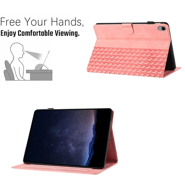 For iPad mini 6 / mini 2024 Building Blocks Embossed Leather Smart Tablet Case(Pink) - iPad mini 2024 Cases by buy2fix | Online Shopping UK | buy2fix