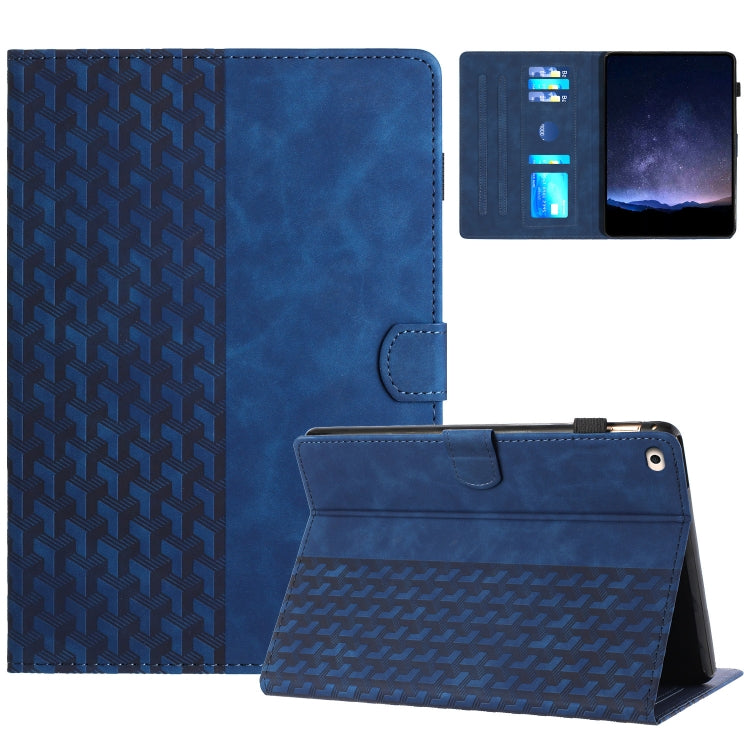 For iPad Air / Air 2 / 9.7 2017 / 2018 Building Blocks Embossed Leather Smart Tablet Case(Blue) - iPad 9.7 (2018) & (2017) Cases by buy2fix | Online Shopping UK | buy2fix