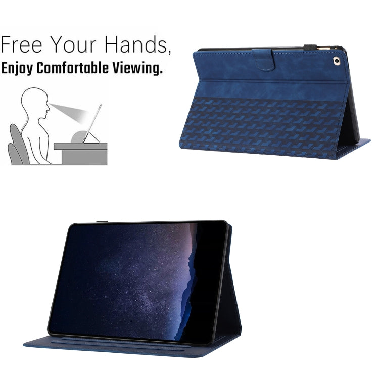 For iPad Air / Air 2 / 9.7 2017 / 2018 Building Blocks Embossed Leather Smart Tablet Case(Blue) - iPad 9.7 (2018) & (2017) Cases by buy2fix | Online Shopping UK | buy2fix