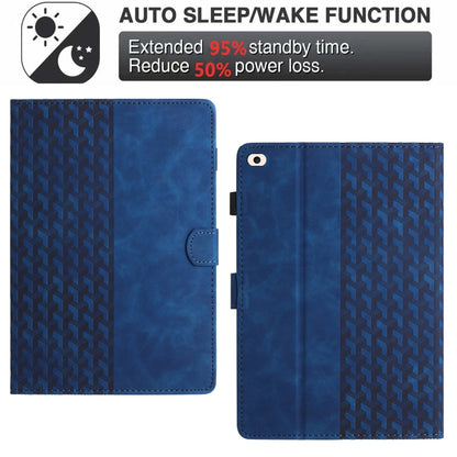 For iPad Air / Air 2 / 9.7 2017 / 2018 Building Blocks Embossed Leather Smart Tablet Case(Blue) - iPad 9.7 (2018) & (2017) Cases by buy2fix | Online Shopping UK | buy2fix