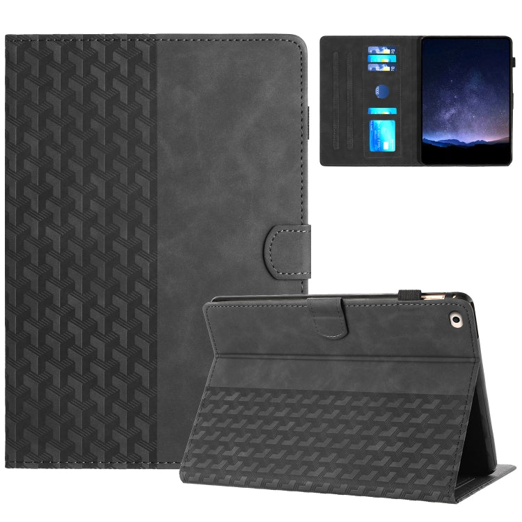For iPad Air / Air 2 / 9.7 2017 / 2018 Building Blocks Embossed Leather Smart Tablet Case(Black) - iPad 9.7 (2018) & (2017) Cases by buy2fix | Online Shopping UK | buy2fix