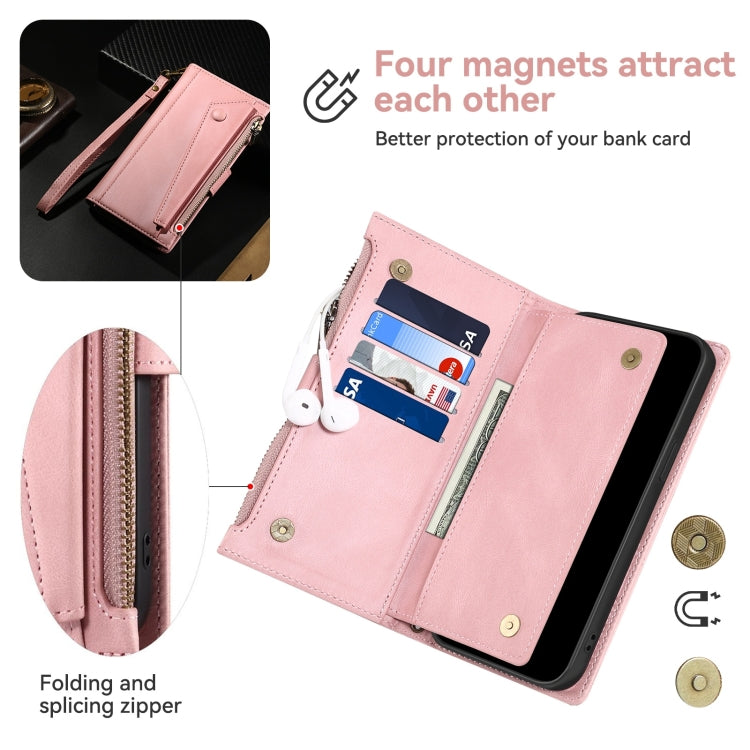 For Motorola Edge 50 Fusion ESEBLE Retro Frosted RFID Leather Phone Case(Rose Gold) - Motorola Cases by ESEBLE | Online Shopping UK | buy2fix