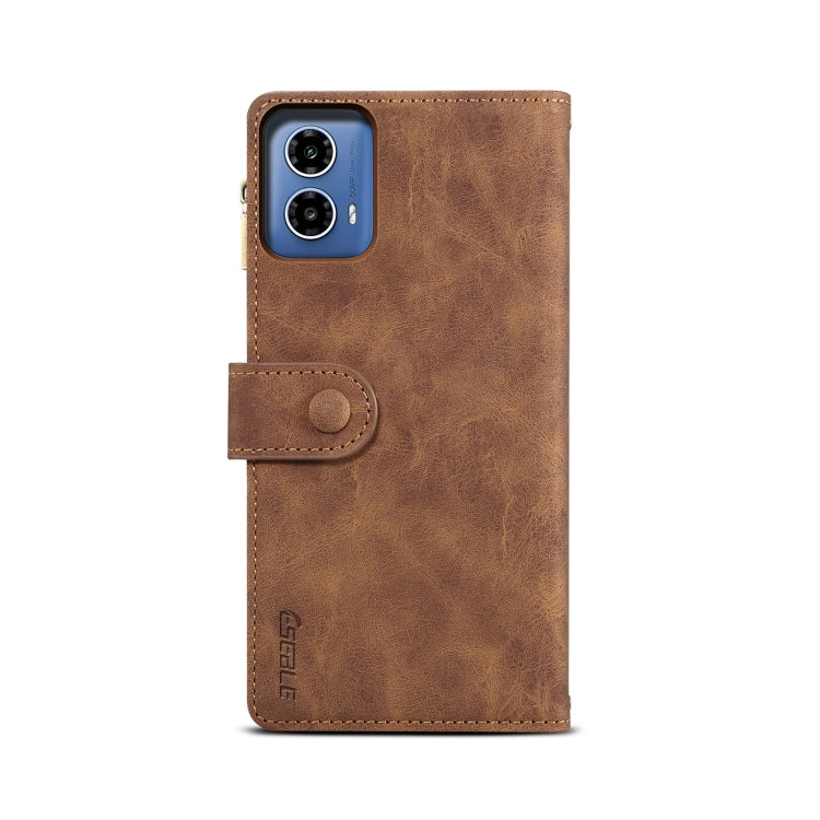 For Motorola Moto G85 ESEBLE Retro Frosted RFID Leather Phone Case(Brown) - Motorola Cases by ESEBLE | Online Shopping UK | buy2fix