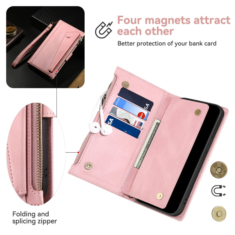 For Motorola Moto G64 5G Global ESEBLE Retro Frosted RFID Leather Phone Case(Rose Gold) - Motorola Cases by ESEBLE | Online Shopping UK | buy2fix