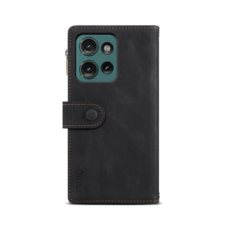 For Motorola Moto G75 5G ESEBLE Retro Frosted RFID Leather Phone Case(Black) - Motorola Cases by ESEBLE | Online Shopping UK | buy2fix