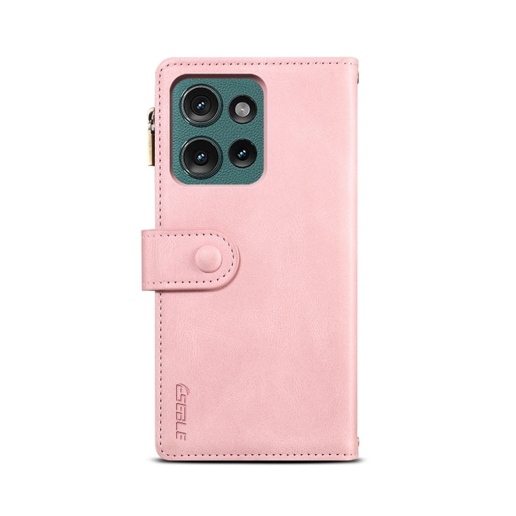 For Motorola Moto G75 5G ESEBLE Retro Frosted RFID Leather Phone Case(Rose Gold) - Motorola Cases by ESEBLE | Online Shopping UK | buy2fix