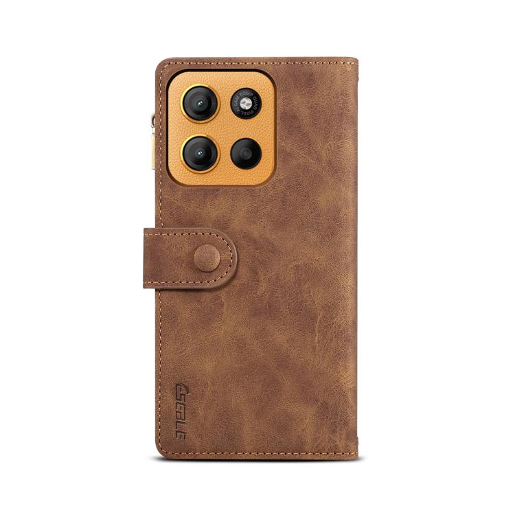 For Motorola Moto G15 ESEBLE Retro Frosted RFID Leather Phone Case(Brown) - Motorola Cases by ESEBLE | Online Shopping UK | buy2fix