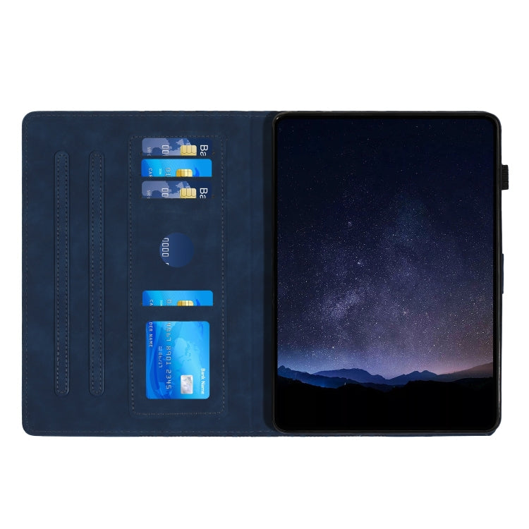 For Lenovo Tab M11/Xiaoxin Pad 11 2024 Building Blocks Embossed Leather Smart Tablet Case(Blue) - Lenovo by buy2fix | Online Shopping UK | buy2fix