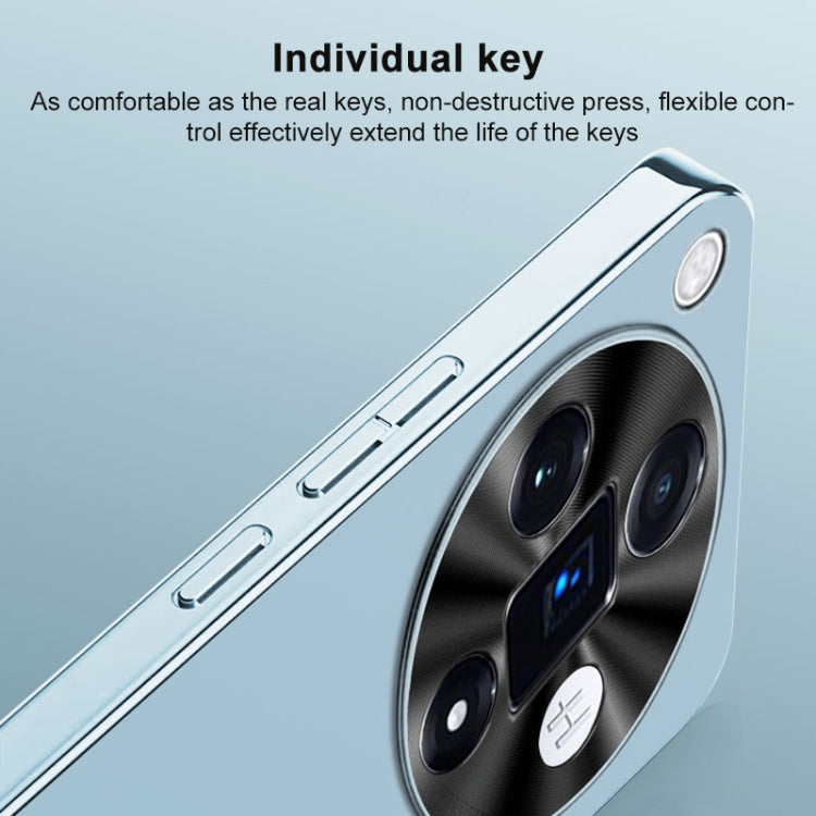 For OPPO Reno11 Pro Global AG Frosted Electroplating Acrylic Phone Case(Silver White) by buy2fix