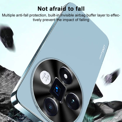 For OPPO Reno11 Pro Global AG Frosted Electroplating Acrylic Phone Case(Silver White) by buy2fix