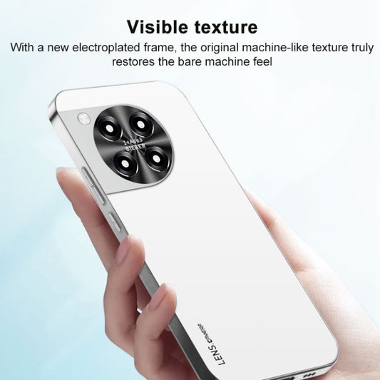 For OnePlus 11 AG Frosted Electroplating Acrylic Phone Case(Black) by buy2fix