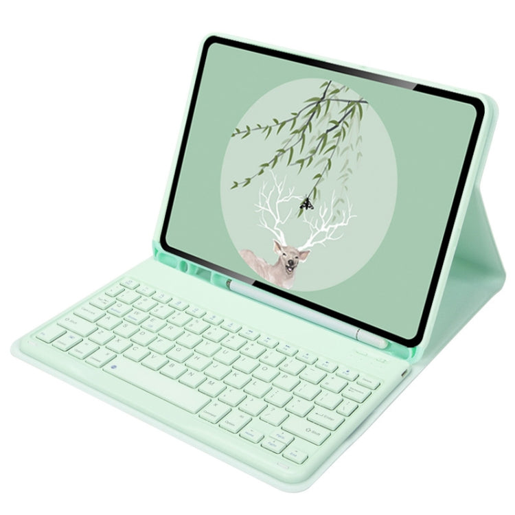 For Xiaomi Pad 5 / Pad 5 Pro 11 inch Round Cap Bluetooth Keyboard Tablet Leather Case with Pen Slot(Green) - Others Keyboard by buy2fix | Online Shopping UK | buy2fix