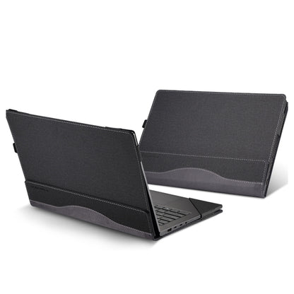 For HP Envy X360 14 inch 14t-es / 14-es Leather Laptop Shockproof Protective Case(Black) - 14.1 inch by buy2fix | Online Shopping UK | buy2fix