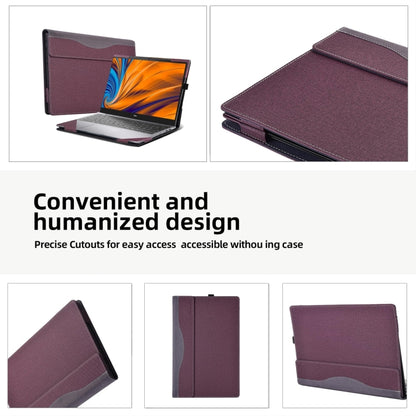 For HP Pavilion Book Pro 16 16 inch 16-ab Leather Laptop Shockproof Protective Case(Wine Red) - 15.6 - 17 inch by buy2fix | Online Shopping UK | buy2fix