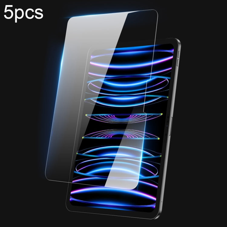 For iPad Pro 11 2025 / 2024 5pcs DUX DUCIS 0.33mm 9H HD Full Screen Tempered Glass Film by DUX DUCIS