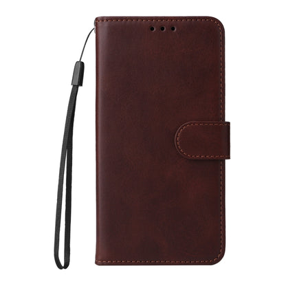 For iPhone 16e Classic Calf Texture Flip Leather Phone Case(Brown) - iPhone 16e Cases by buy2fix | Online Shopping UK | buy2fix