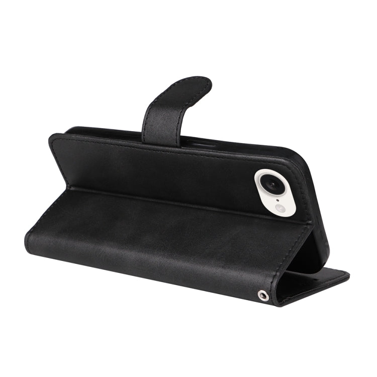 For iPhone 16e Classic Calf Texture Flip Leather Phone Case(Black) - iPhone 16e Cases by buy2fix | Online Shopping UK | buy2fix