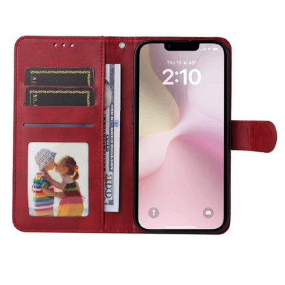 For iPhone 16e Classic Calf Texture Flip Leather Phone Case(Red) - iPhone 16e Cases by buy2fix | Online Shopping UK | buy2fix
