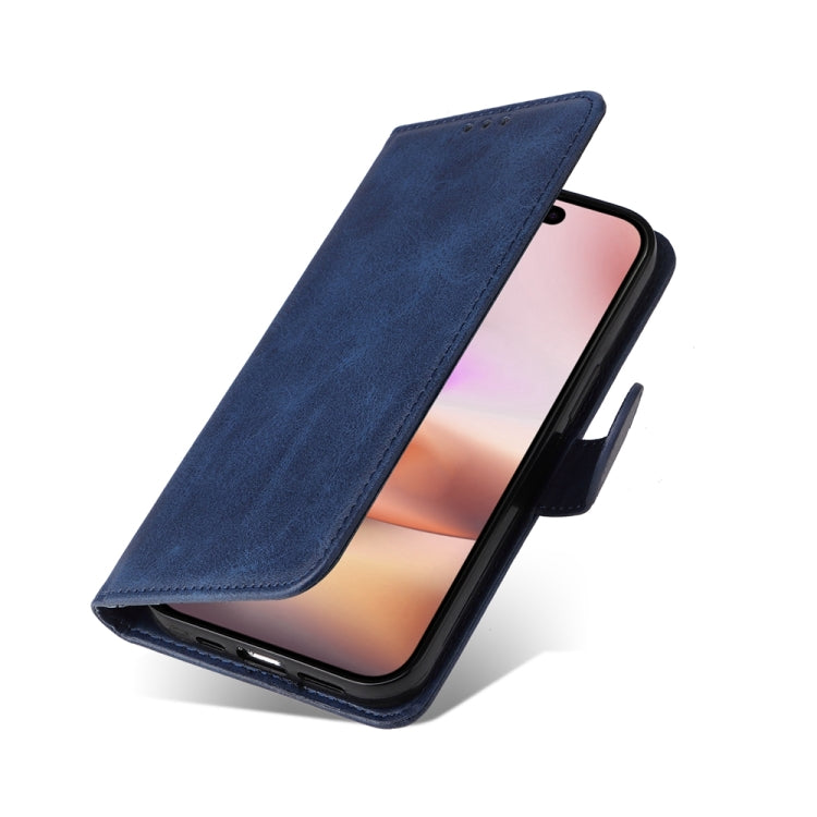 For iPhone 16 Plus Classic Calf Texture Flip Leather Phone Case(Blue) by buy2fix