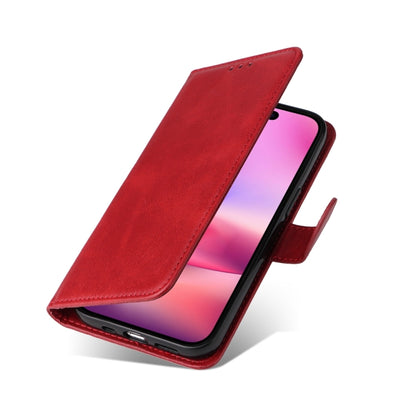 For iPhone 16 Classic Calf Texture Flip Leather Phone Case(Red) - iPhone 16 Cases by buy2fix | Online Shopping UK | buy2fix