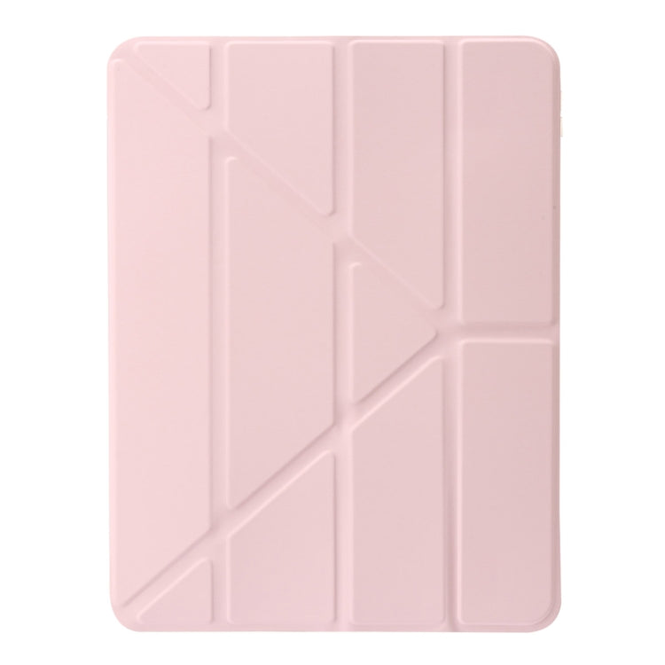 For iPad Pro 11 2025 / 2024 Clear Acrylic Deformation Leather Tablet Case(Pink) by buy2fix