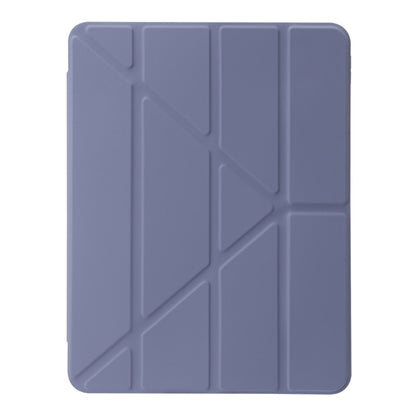 For iPad Pro 11 2025 / 2024 Clear Acrylic Deformation Leather Tablet Case(Lavender Purple) by buy2fix